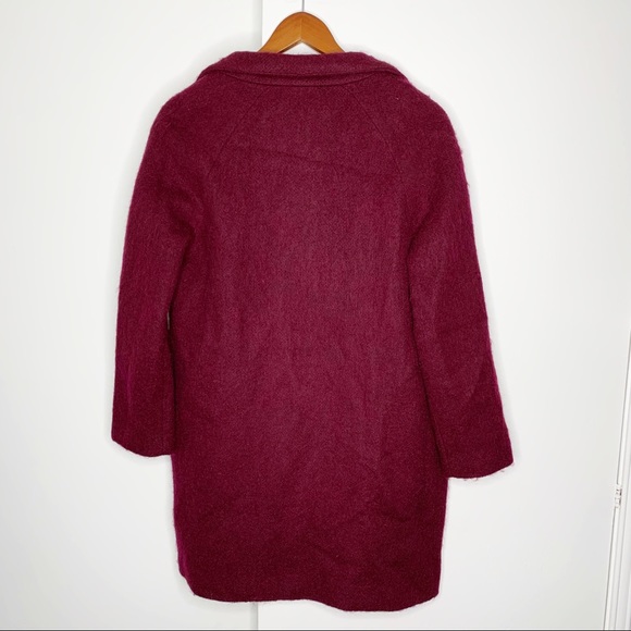 BB Dakota Regan Burgundy Wool Blend Coat Sz XS - Picture 6 of 11
